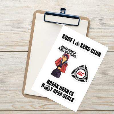 Break Haearts, Not Apex Seals Sticker Sheet 2 — Sore Losers Club JDM anime apparel